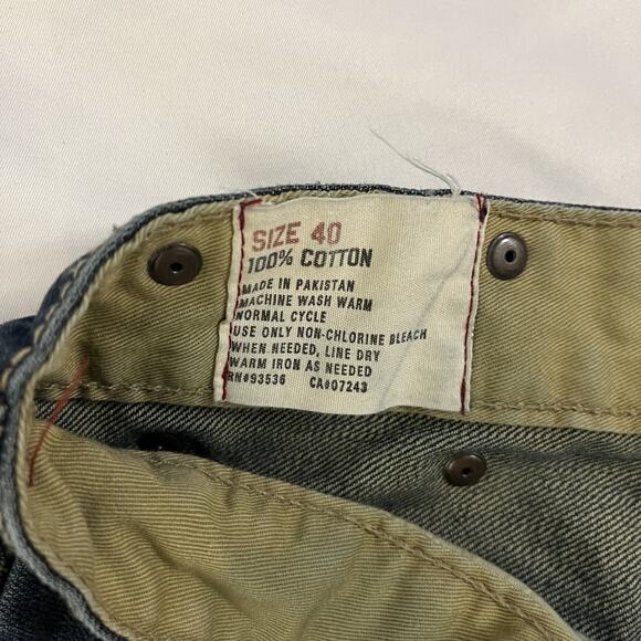 Ecko Unltd Baggy Jeans Size 40 Mens Vintage Y2K Denim Straight Leg Blue - Picture 5 of 14